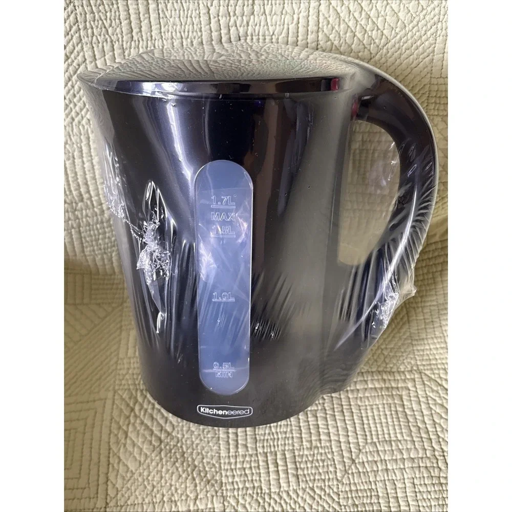 Kitcheneered 1.7L Cordless Electric Kettle 1500W Black KE01107-UL New